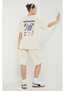 Kaotiko t-shirt bawełniany kolor beżowy z nadrukiem ze sklepu ANSWEAR.com w kategorii T-shirty męskie - zdjęcie 169821835