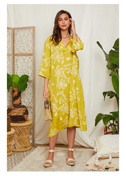 Lin Passion Lniana sukienka w kolorze żółtym ze sklepu Limango Polska w kategorii Sukienki - zdjęcie 169823267