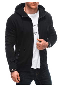 Bluza męska z kapturem 1645B - czarna ze sklepu Edoti w kategorii Bluzy męskie - zdjęcie 169823988
