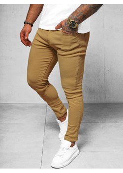 Spodnie jeansowe męskie ciemno-beżowe OZONEE O/E7887H ze sklepu ozonee.pl w kategorii Jeansy męskie - zdjęcie 169829738