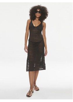 Calvin Klein Swimwear Sukienka plażowa KW0KW02464 Czarny Regular Fit ze sklepu MODIVO w kategorii Odzież plażowa - zdjęcie 169832868