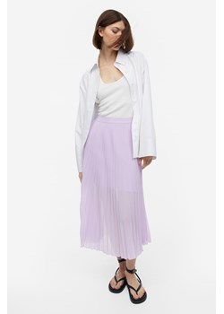 H & M - Plisowana spódnica z szyfonu - Fioletowy ze sklepu H&M w kategorii Spódnice - zdjęcie 169834046