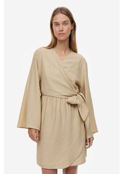 H & M - MAMA Kopertowa sukienka dla karmiącej - Beżowy ze sklepu H&M w kategorii Sukienki ciążowe - zdjęcie 169834078