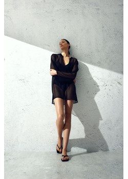 H & M - Dzianinowa tunika - Czarny ze sklepu H&M w kategorii Bluzki damskie - zdjęcie 169834096