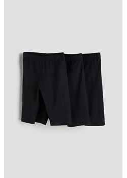 H & M - Krótkie legginsy dżersejowe 3-pak - Czarny ze sklepu H&M w kategorii Spodenki dziewczęce - zdjęcie 169834197