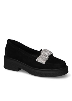 Mokasyny Lewski 3419 Czarne zamsz ze sklepu Arturo-obuwie w kategorii Mokasyny damskie - zdjęcie 169835069