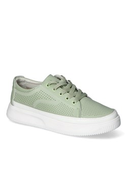 Półbuty Sneakersy Sergio Leone SP020 Zielone lico ze sklepu Arturo-obuwie w kategorii Trampki damskie - zdjęcie 169835147