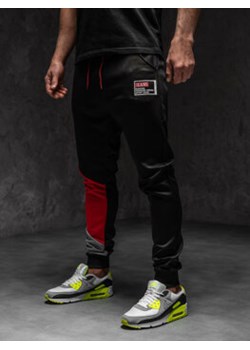 Czarne joggery dresowe spodnie męskie Denley K20003A1 ze sklepu Denley w kategorii Spodnie męskie - zdjęcie 169835646