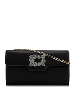 Damska torebka z klamrą z kryształkami czarna ze sklepu WITTCHEN w kategorii Kopertówki - zdjęcie 169836189