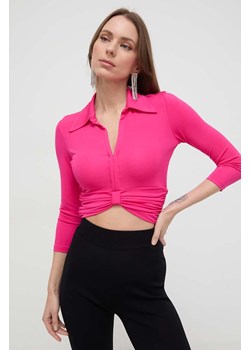 Pinko bluzka damska kolor różowy gładka 103095.A1L0 ze sklepu ANSWEAR.com w kategorii Bluzki damskie - zdjęcie 169836668