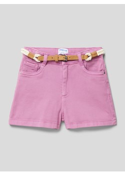 Szorty jeansowe z paskiem ze sklepu Peek&Cloppenburg  w kategorii Spodenki dziewczęce - zdjęcie 169838608