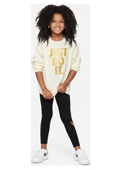 Dwuczęściowy zestaw dla małych dzieci Nike Shine Crew and Leggings Set - Czerń ze sklepu Nike poland w kategorii Komplety dziewczęce - zdjęcie 169839365