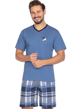 Bawełniana piżama męska niebieska 455, Kolor niebieski, Rozmiar M, Regina ze sklepu Primodo w kategorii Piżamy męskie - zdjęcie 169840519