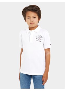 Tommy Hilfiger Polo Monotype KB0KB08801 Biały Regular Fit ze sklepu MODIVO w kategorii T-shirty chłopięce - zdjęcie 169842667