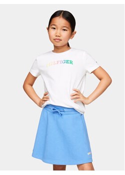Tommy Hilfiger T-Shirt Monotype KG0KG07851 D Biały Regular Fit ze sklepu MODIVO w kategorii Bluzki dziewczęce - zdjęcie 169842696