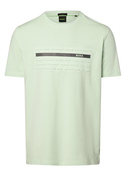 BOSS Green Koszulka męska - Tee 4 Mężczyźni Bawełna seledynowy jednolity ze sklepu vangraaf w kategorii T-shirty męskie - zdjęcie 169843278