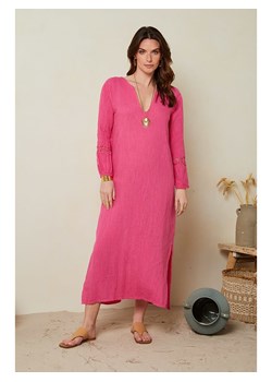 Le Monde du Lin Lniana sukienka w kolorze różowym ze sklepu Limango Polska w kategorii Sukienki - zdjęcie 169843766