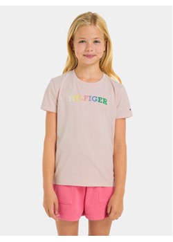 Tommy Hilfiger T-Shirt Monotype KG0KG07851 D Różowy Regular Fit ze sklepu MODIVO w kategorii Bluzki dziewczęce - zdjęcie 169844176