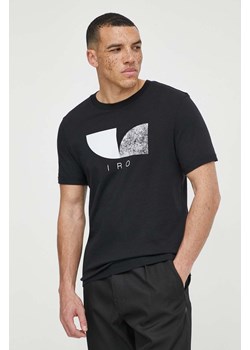IRO t-shirt bawełniany męski kolor czarny z nadrukiem ze sklepu ANSWEAR.com w kategorii T-shirty męskie - zdjęcie 169844575