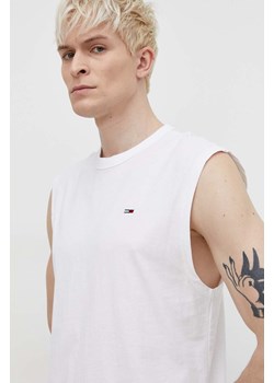 Tommy Jeans t-shirt bawełniany męski kolor biały DM0DM18671 ze sklepu ANSWEAR.com w kategorii T-shirty męskie - zdjęcie 169844748