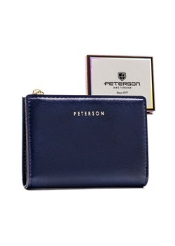 Granatowy, mały portfel damski ze skóry ekologicznej - Peterson ze sklepu 5.10.15 w kategorii Portfele damskie - zdjęcie 169845519