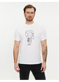 KARL LAGERFELD T-Shirt 755054 542221 Biały Regular Fit ze sklepu MODIVO w kategorii T-shirty męskie - zdjęcie 169846816