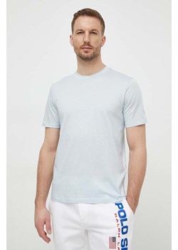 Liu Jo t-shirt bawełniany męski kolor niebieski gładki ze sklepu ANSWEAR.com w kategorii T-shirty męskie - zdjęcie 169849478