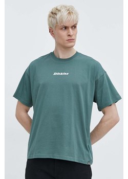 Dickies t-shirt bawełniany ENTERPRISE TEE SS męski kolor zielony z nadrukiem DK0A4YRN ze sklepu PRM w kategorii T-shirty męskie - zdjęcie 169850606