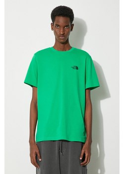 The North Face t-shirt M S/S Simple Dome Tee męski kolor zielony z nadrukiem NF0A87NGPO81 ze sklepu PRM w kategorii T-shirty męskie - zdjęcie 169850636
