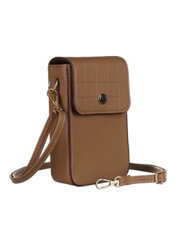 Brązowa mini torebka-portfel ze skóry ekologicznej - Peterson ze sklepu 5.10.15 w kategorii Portfele damskie - zdjęcie 169851717