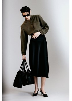 H & M - Krótka kurtka z watowanymi ramionami - Zielony ze sklepu H&M w kategorii Kurtki damskie - zdjęcie 169853106
