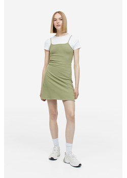 H & M - Dżersejowa sukienka z rozszerzanym dołem - Zielony ze sklepu H&M w kategorii Sukienki - zdjęcie 169853299