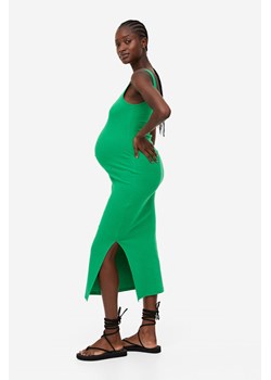 H & M - MAMA Prążkowana sukienka bez rękawów - Zielony ze sklepu H&M w kategorii Sukienki ciążowe - zdjęcie 169853327