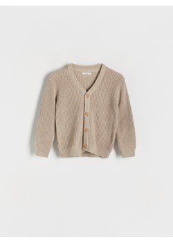 Reserved - Strukturalny kardigan - beżowy ze sklepu Reserved w kategorii Swetry dziewczęce - zdjęcie 169857177