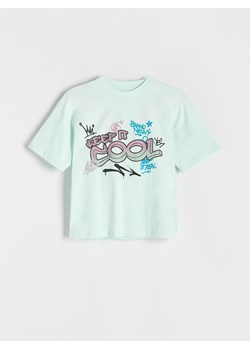 Reserved - T-shirt oversize - jasnoniebieski ze sklepu Reserved w kategorii T-shirty chłopięce - zdjęcie 169857316