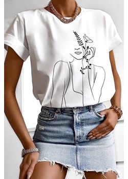 T-shirt BERILNA WHITE ze sklepu Ivet Shop w kategorii Bluzki damskie - zdjęcie 169857576