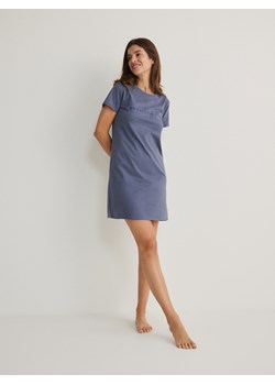 Reserved - Bawełniana koszula nocna - niebieski ze sklepu Reserved w kategorii Koszule nocne - zdjęcie 169858427