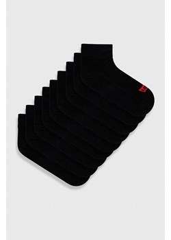 Levi&apos;s skarpetki 9-pack kolor czarny ze sklepu ANSWEAR.com w kategorii Skarpetki męskie - zdjęcie 169859045