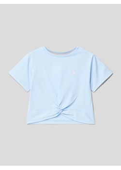 T-shirt krótki z wyhaftowanym logo ze sklepu Peek&Cloppenburg  w kategorii Bluzki dziewczęce - zdjęcie 169860858