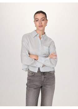 Reserved - Koszula ze strukturalnej dzianiny - jasnoniebieski ze sklepu Reserved w kategorii Koszule damskie - zdjęcie 169862305