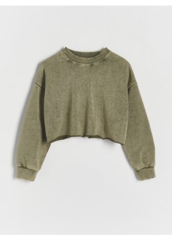 Reserved - Bluza z ozdobnymi postrzępieniami - zielony ze sklepu Reserved w kategorii Bluzy dziewczęce - zdjęcie 169862666