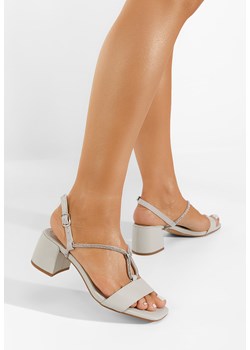 Szare eleganckie sandały Shea ze sklepu Zapatos w kategorii Sandały damskie - zdjęcie 169863919
