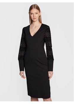 TWINSET Sukienka koktajlowa 222TT2180 Czarny Slim Fit ze sklepu MODIVO w kategorii Sukienki - zdjęcie 169871348