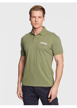 Napapijri Polo E-Ayas NP0A4H9W Zielony Regular Fit ze sklepu MODIVO w kategorii T-shirty męskie - zdjęcie 169871396