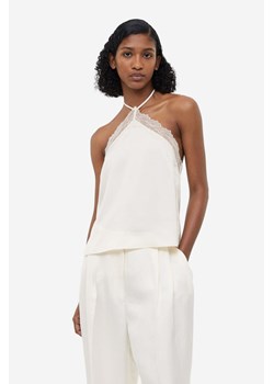H & M - Top z mocowaniem na karku - Biały ze sklepu H&M w kategorii Bluzki damskie - zdjęcie 169871686