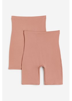 H & M - MAMA Krótkie legginsy 2-pak - Pomarańczowy ze sklepu H&M w kategorii Odzież ciążowa - zdjęcie 169871719