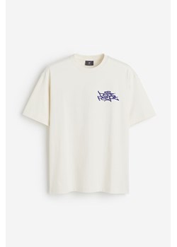 H & M - T-shirt z nadrukiem Loose Fit - Biały ze sklepu H&M w kategorii T-shirty męskie - zdjęcie 169871879