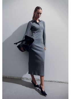 H & M - MAMA Sukienka dla karmiącej z kołnierzykiem - Szary ze sklepu H&M w kategorii Sukienki ciążowe - zdjęcie 169871926