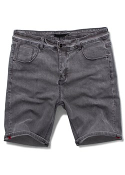 Krótkie męskie spodenki jeansowe grafitowe Recea ze sklepu Recea.pl w kategorii Spodenki męskie - zdjęcie 169872725