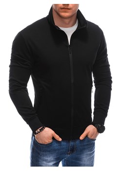 Bluza męska bez kaptura 1650B - czarna ze sklepu Edoti w kategorii Bluzy męskie - zdjęcie 169878217
